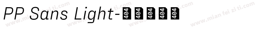 PP Sans Light字体转换